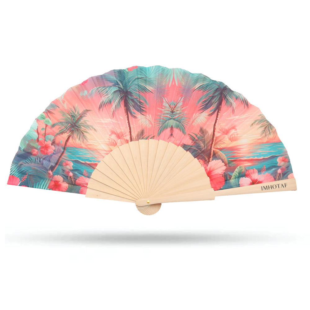 Island Sunset Hand Fan