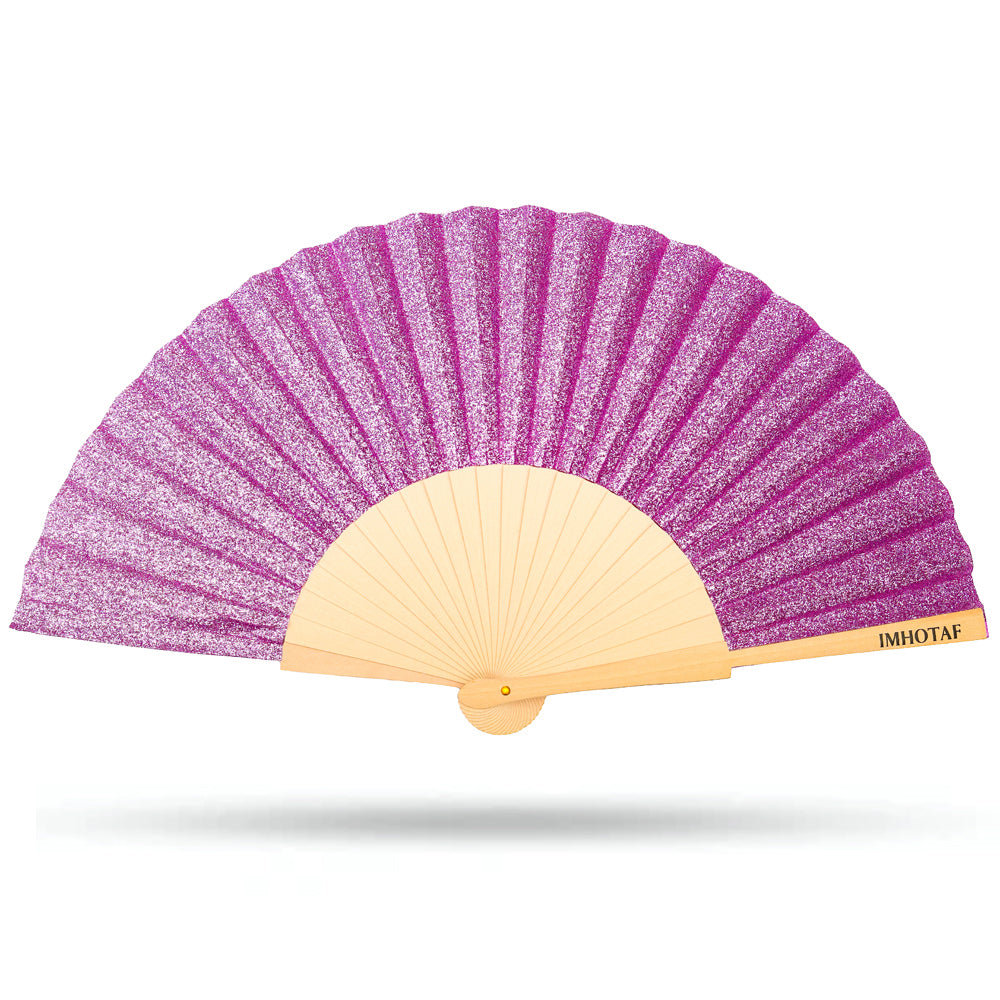 Purple Sparkle Hand Fan