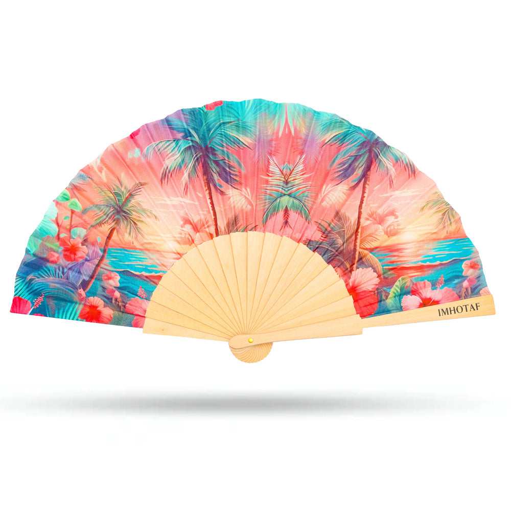 Island Sunset Hand Fan