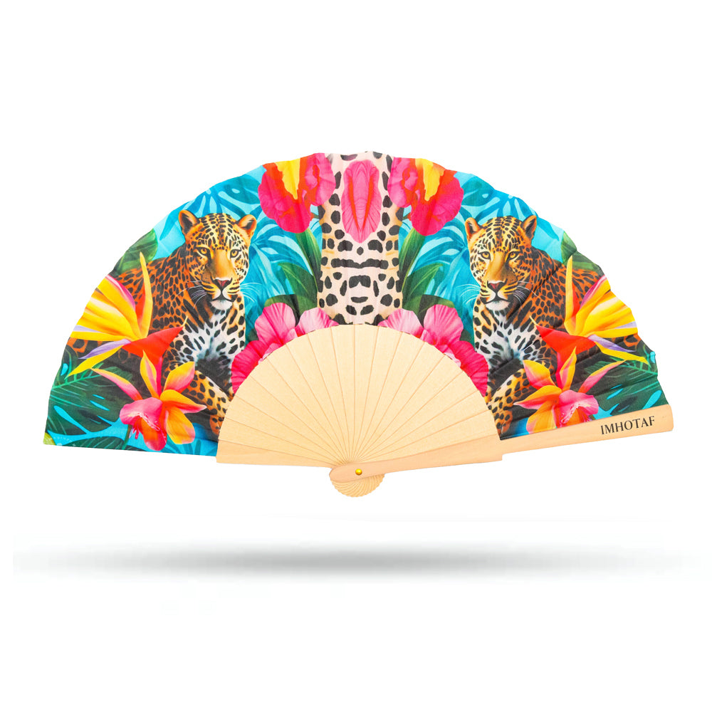 Jungle Majesty Hand Fan