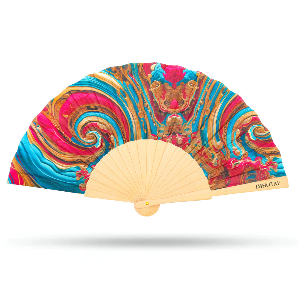 Baroque Swirl Hand Fan