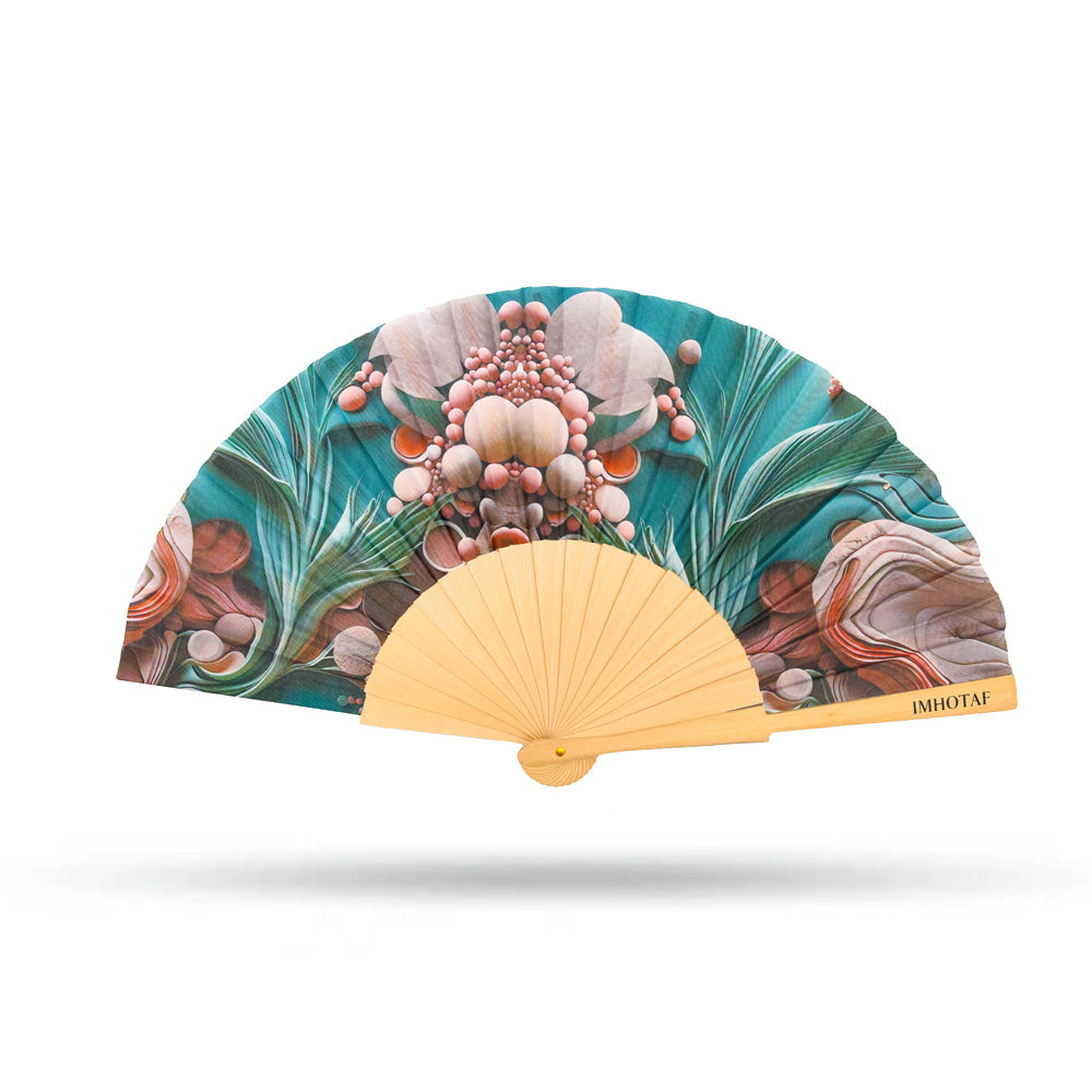 Pebble Oasis Hand Fan