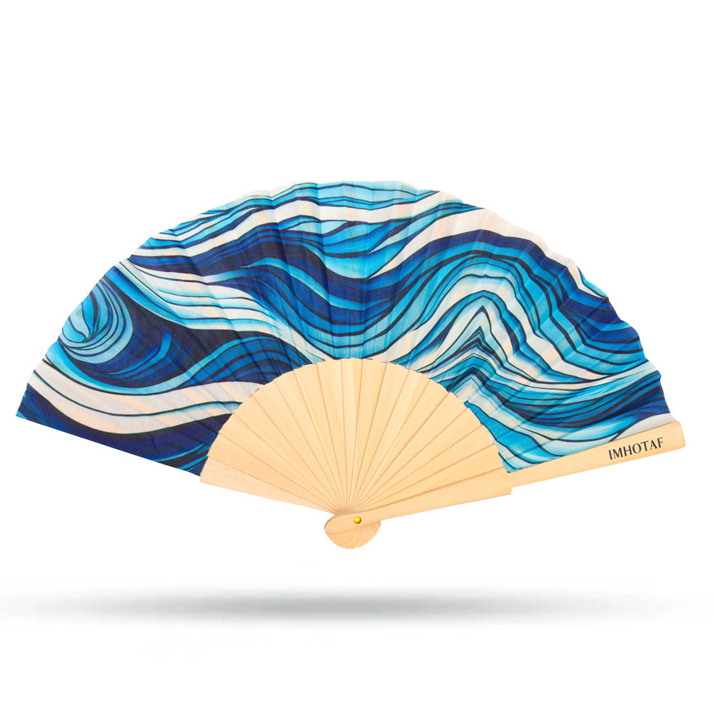 Ocean Flow Hand Fan