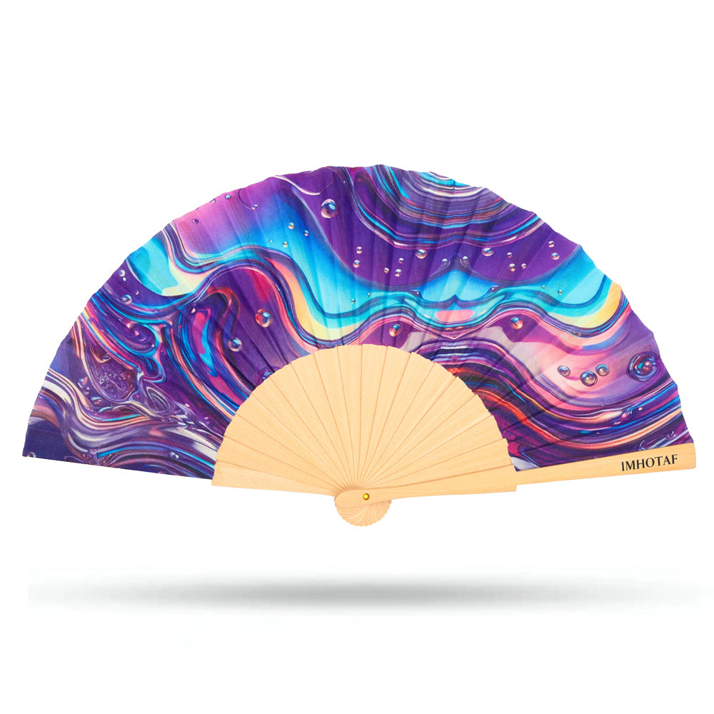 Violet Cascade Hand Fan