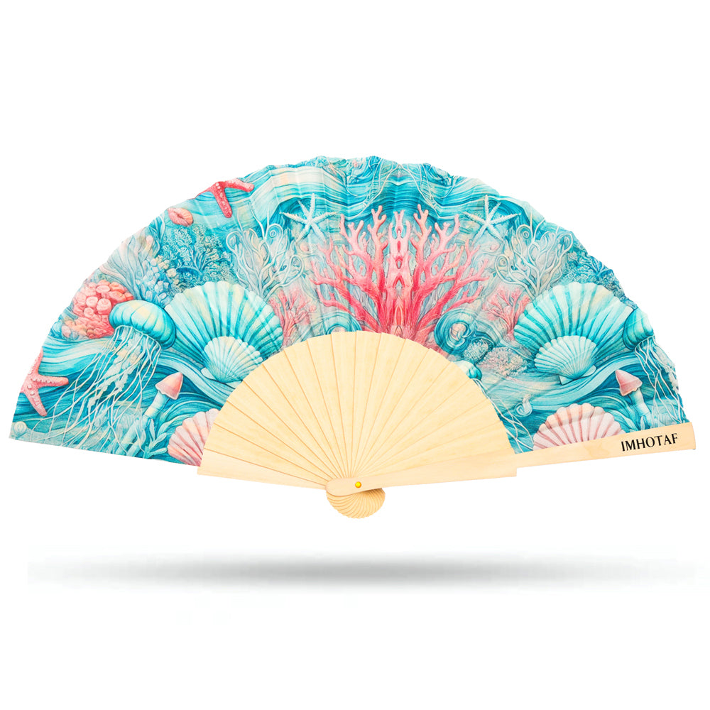 Coral Reef Hand Fan