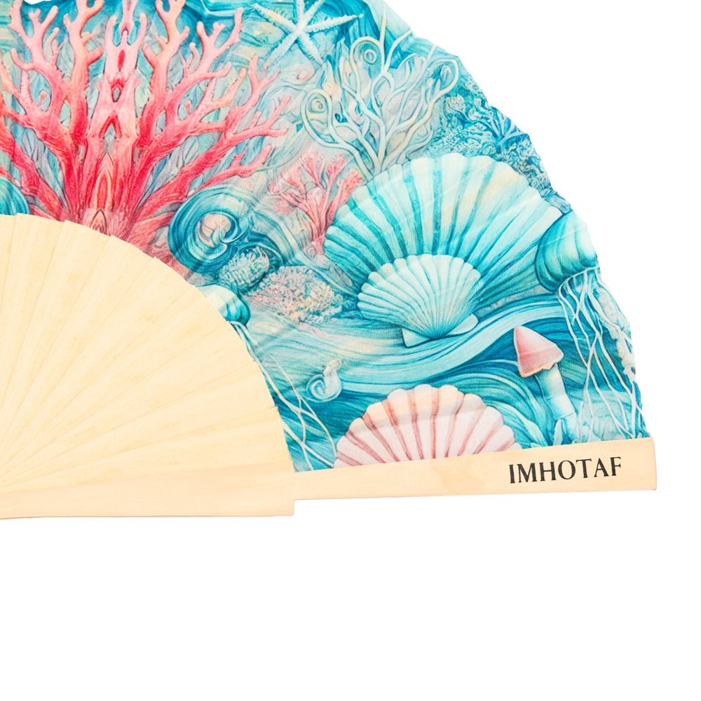 Coral Reef Hand Fan