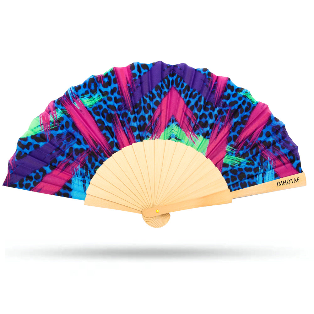 Pop Leopard Hand Fan