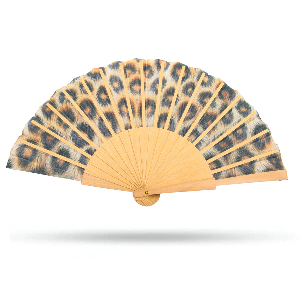 Luxury Leopard Print Hand Fan